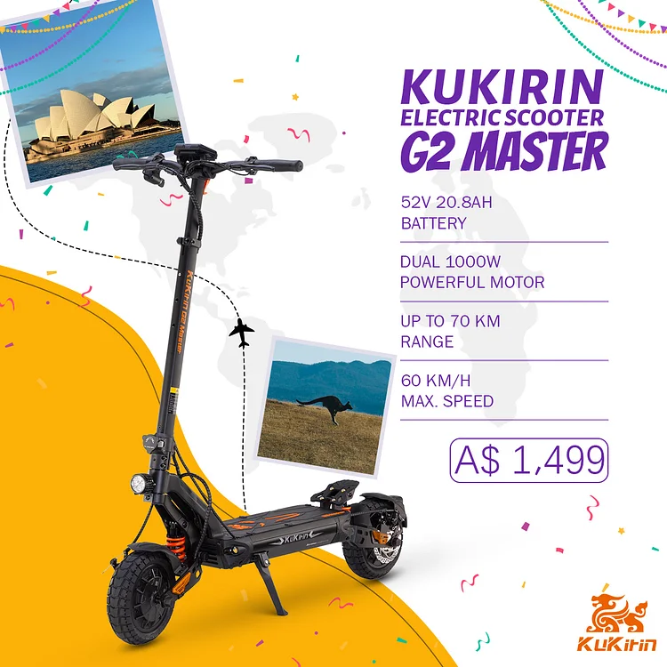 KUKIRIN G2 Master Electric Scooter | 1081WH Power | Dual 1000W Motor